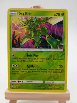 Scyther 4/168 - Celestial Storm - Rare Reverse Holo LP Pokemon Card, 2018 - Image 1