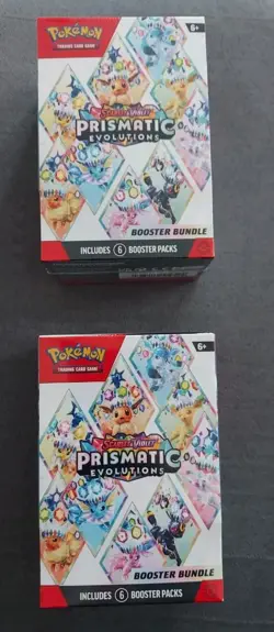 Pokemon TCG Lot Of (2) Scarlet And Violet Prismatic Evolutions Booster Bundle - Image 1