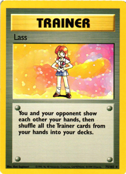 Pokemon TCG Trainer Lass 75/102 Base Set Rare NM - Image 1