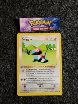 Porygon 39/102 1st Edition Base Set Shadowless Uncommon 1999 Pokemon Vintage NM - Image 1