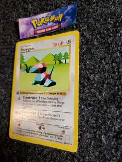 Porygon 39/102 1st Edition Base Set Shadowless Uncommon 1999 Pokemon Vintage NM - Image 2