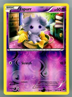 Pokemon Tcg Espurr 58/122 Reverse Holo Common XY Breakpoint - Image 1