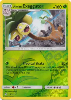 Pokemon - Alolan Exeggutor - 2/131 - Rare - Reverse Holo - Sun & Moon Forbidden - Image 1