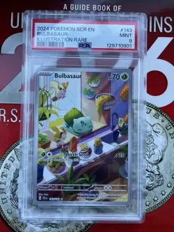 Pokemon TCG Bulbasaur Illustration Rare Stellar Crown #143/142 PSA 9 - Image 1