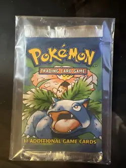 1999 Pokemon Base Set Unlimited Booster Pack VENUSAUR Unweighed Factory Sealed - Image 1