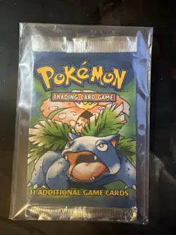 1999 Pokemon Base Set Unlimited Booster Pack VENUSAUR Unweighed Factory Sealed - Image 3