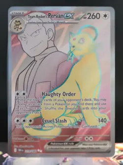 Pokemon TCG Team Rockets Persian EX Full Art 219/182 Destined Rivals - Image 1