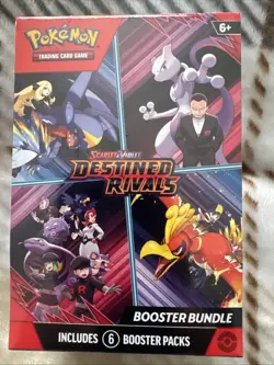 Pokemon TCG Scarlet and Violet DESTINED RIVALS Booster Bundle 6 packs NEW - Image 1