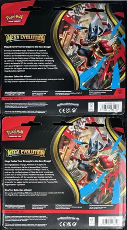 Pokemon TCG Mega Evolution (Lot of 2) 3-Pack Blister Packs W/ Golduck & Psyduck - Image 3
