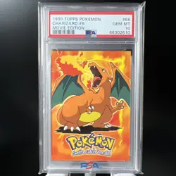 1999 Topps Charizard PSA 10 Pokemon #6 Movie Edition #E6 Gem Mint - 2610 - Image 1