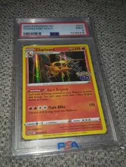Charizard Psa 9 2022 Pokemon Go #010 Holo - Image 1