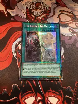 Yugioh! 1x The Fallen & The Virtuous CH01-EN019 Starlight Rare 1st Ed NM - Image 1