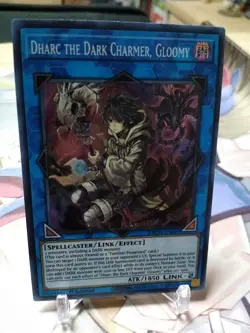 DHARC THE DARK CHARMER, GLOOMY , SUPER RARE BACH-EN049 NM ENG YUGIOH! - Image 1
