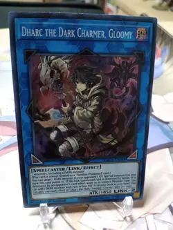 DHARC THE DARK CHARMER, GLOOMY , SUPER RARE BACH-EN049 NM ENG YUGIOH! - Image 2