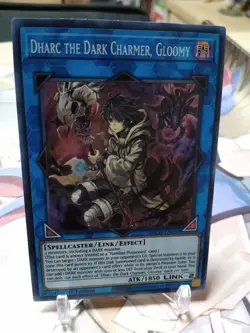 DHARC THE DARK CHARMER, GLOOMY , SUPER RARE BACH-EN049 NM ENG YUGIOH! - Image 3