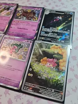 Pokemon Paldean Fates Shiny Holo Mixed Lot (6 Cards) Baby Mime Jr Dachsbun Pawmi - Image 2
