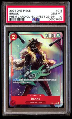 PSA 10 Gem Mint Brook ST01-011 Premium Card CL 2024 English ONE PIECE TCG - Image 1