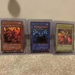 Yu Gi Oh GBI game Boy Egyptian god Cards GB1-001 GBI-002 GBI-003 - Image 1
