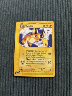 Pokemon TCG Raichu Expedition Base Set 61/165 Card, Regular Rare - Image 1