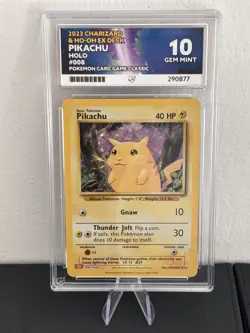 Pokemon Pikachu TCG Classic Collection Holo Card 008/034 Ace Grading 10 Gem Mint - Image 1