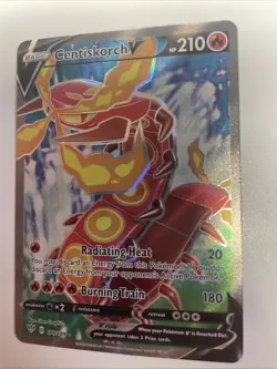 Centiskorch V Full Art 179/189 SWSH03: Darkness Ablaze Pokemon Card NM Free Ship - Image 1
