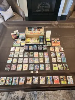 800 ULTRA RARE, HOLO, RARE AUTHENTIC POKEMON Card Lot Bulk TCG Cards 2 Jumbo Cds - Image 1