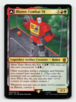 Blaster, Combat DJ #8 Universes Beyond: Transformers Magic The Gathering Card - Image 1