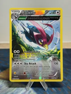 Unfezant Pokemon Card Reverse Holo Rare 81/108 Xy Roaring Skies Full Art Ancient - Image 1