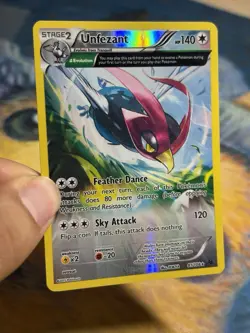 Unfezant Pokemon Card Reverse Holo Rare 81/108 Xy Roaring Skies Full Art Ancient - Image 3