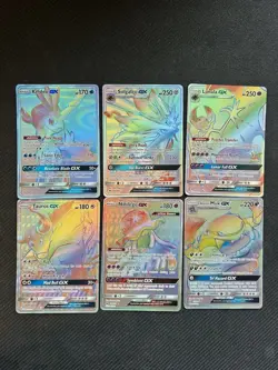 Pokemon Sun and Moon Rainbow Rare Lot - 6 Cards - Image 2
