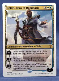 Teferi, Hero of Dominaria (White Border) - MTG - Mystery Booster 2 -NM Excellent - Image 1