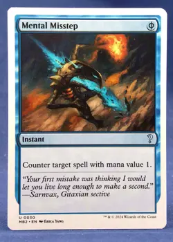 Mental Misstep (White Border) - MTG - Mystery Booster 2 - NM Excellent - Image 1