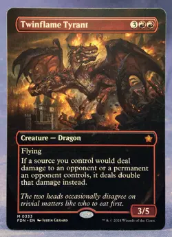 Twinflame Tyrant (Borderless) - MTG - Foundations FDN - NM - Image 1