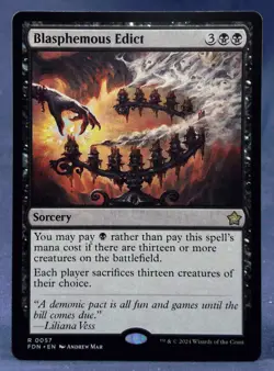 Blasphemous Edict - MTG - Foundations FDN - NM - Image 1