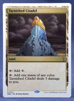 Tarnished Citadel (White Border) - MTG - Mystery Booster 2 - NM Excellent - Image 1
