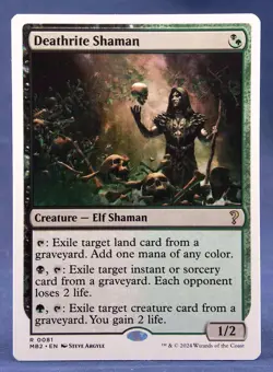 Deathrite Shaman (White Border) - MTG - Mystery Booster 2 - NM Excellent - Image 1