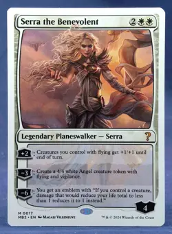 Serra the Benevolent (White Border) - MTG - Mystery Booster 2 - NM Excellent - Image 1