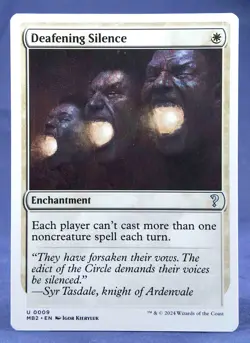 Deafening Silence -White Border- MTG - Mystery Booster 2 - Excellent NM - Image 1