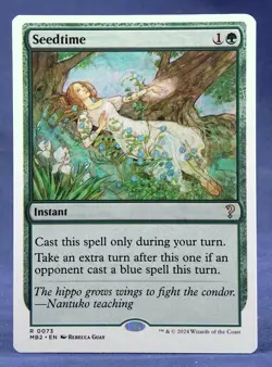 Seedtime (White Border) - MTG - Mystery Booster 2 - Excellent NM - Image 1