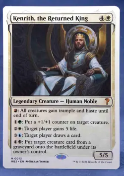 Kenrith, the Returned King (White Border) MTG - Mystery Booster 2 - Excellent NM - Image 1
