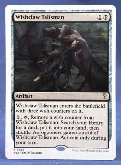 Wishclaw Talisman (White Border) - MTG - Mystery Booster 2 MB2 - NM Excellent - Image 1