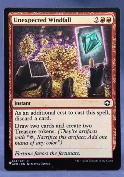 Unexpected Windfall - MTG - The List - NM Excellent - Image 1