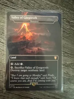 MTG Lord of the Rings Valley of Gorgoroth BORDERLESS #376 PACK FRESH, Near MINT. - Image 1