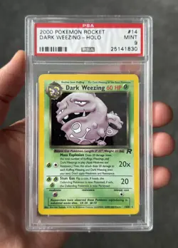 Pokemon Dark Weezing 14/82 Holo Team Rocket PSA 9 - Image 1