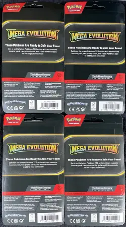 Pokemon Mega Evolution Premium Checklane Blisters Wailord & Lycanroc Lot of 4 - Image 2