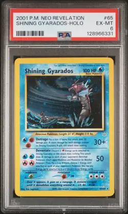 2001 POKEMON NEO REVELATION #65 SHINING GYARADOS-HOLO PSA 6 - Image 1