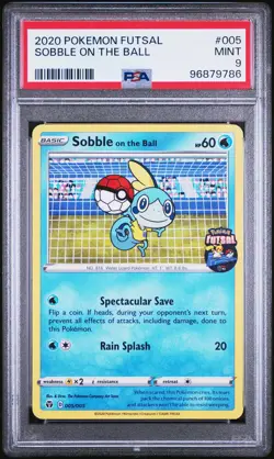 2020 POKEMON FUTSAL #005 SOBBLE ON THE BALL PSA 9 - Image 1