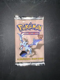 Pokemon Fossil Unlimited Edition Aerodactyl Booster Pack Sealed Unweighed - Image 1