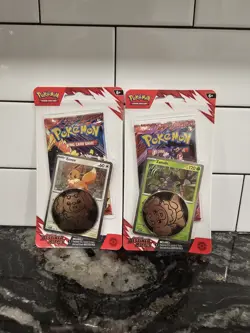 Pokemon Destined Rivals Single Pack Blister Eevee Zarude 2- Pack - Image 1