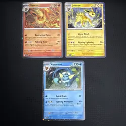 Pokemon Black Star Promo - Flareon Vaporeon Jolteon SVP 167 168 169 Cosmos Holo - Image 1